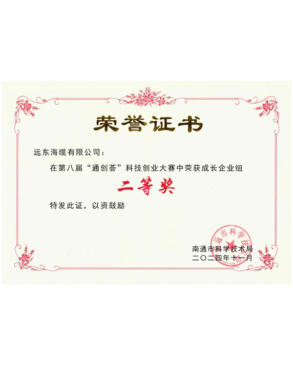 第八届“通创荟”科技创业大赛成长企业组二等奖